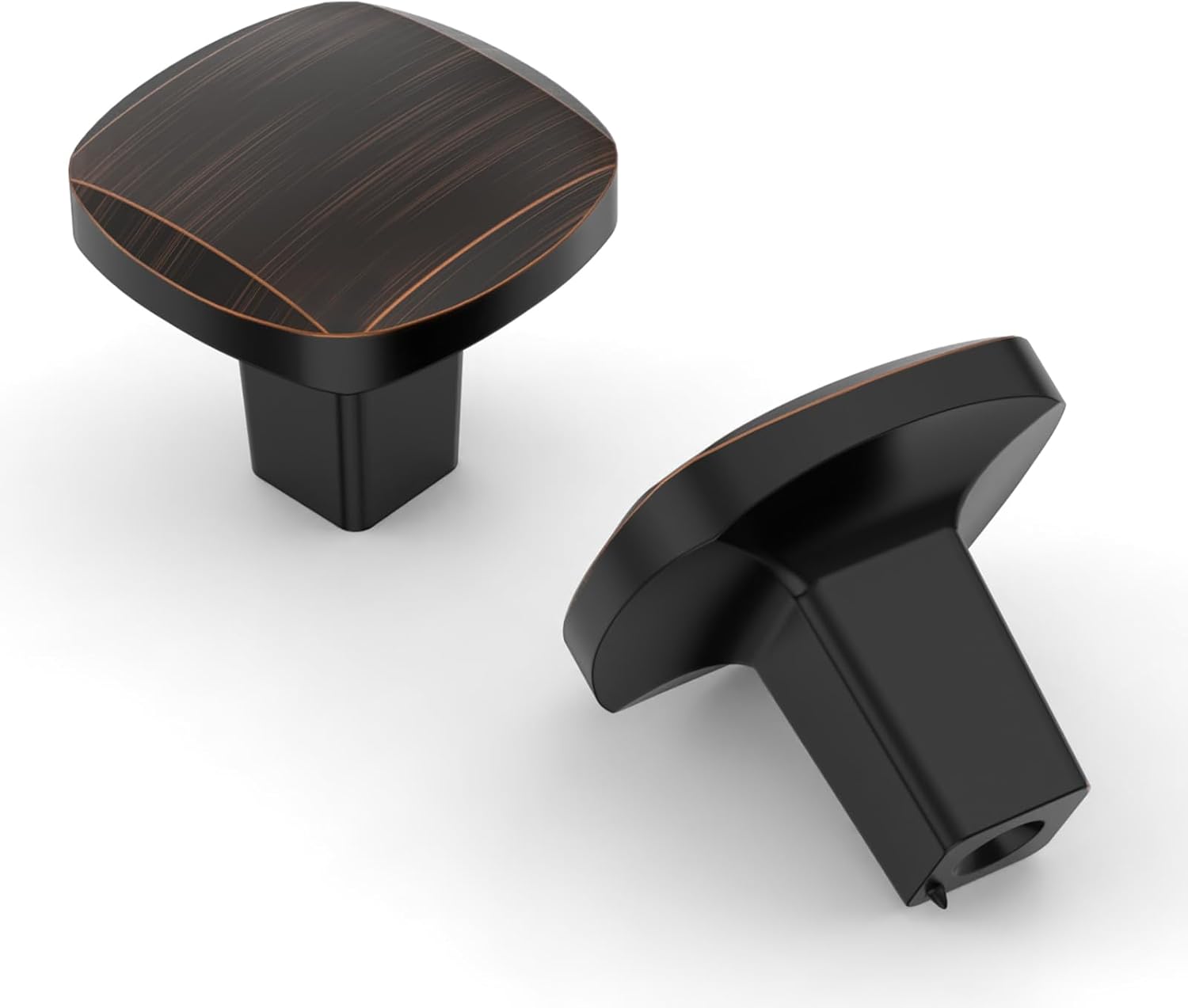 10 Pack Kitchen Cabinet Knob Oil Rubbed Bronze Square Dresser Knobs Drawer Knobs Kitchen Cabinet Hardware Knobs for Dresser Drawers