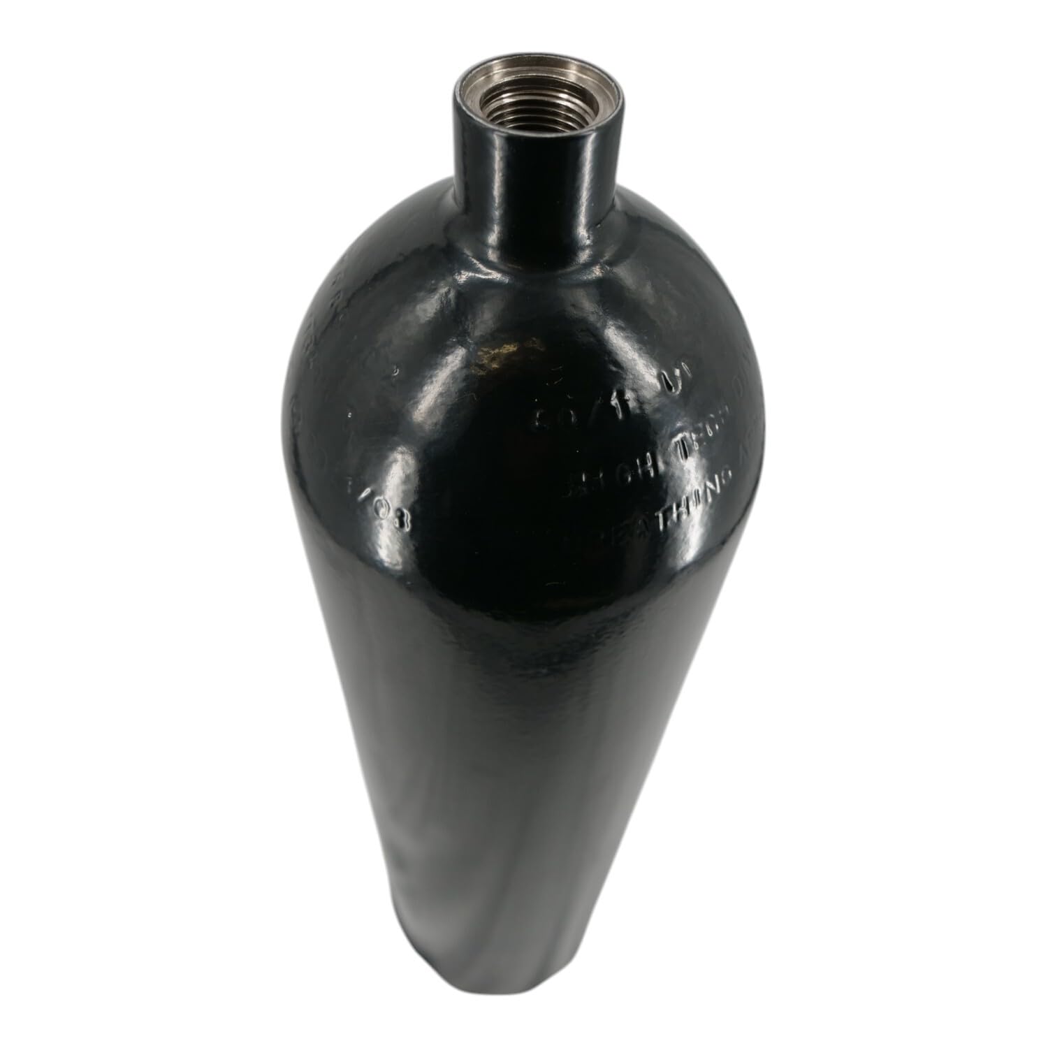 Stahlflasche/Tauchflasche 7 Liter 232 bar 140mm M25x2 ohne Ventil schwarz