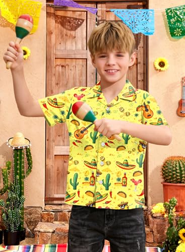 Image of BesserBay Unisex Kids 4th of July Shirt Girls Boys Patriotic Button Down Shirt American Flag Top 4-14 Years