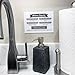 Acrylic 5x7 Kitchen Etiquette Sign - Sensitive Drain, No Dishes in Sink, Rules Compatible With Airbnb Essentials for Hosts - Clean Up Reminder Home Office Supplies Made in USA