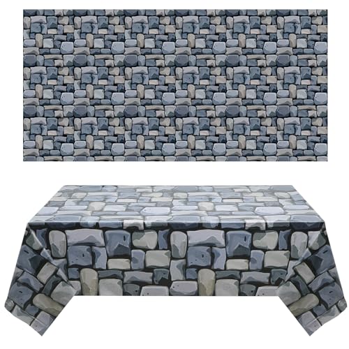 Chuangdi 2 Sheets 4.5 x 9 Feet Medieval Brick Stone Wall Backdrop, Trendy