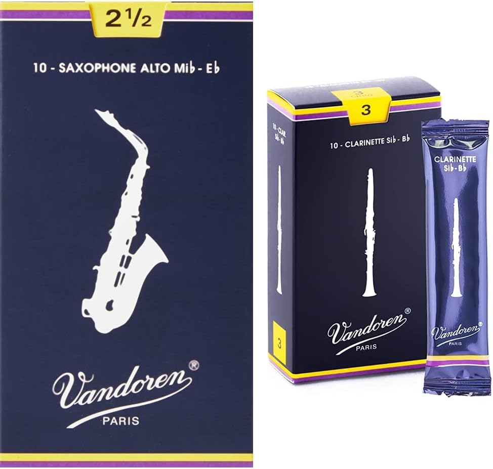 Vandoren Alto Sax and Bb Clarinet Reeds Strength 2.5 and 3
