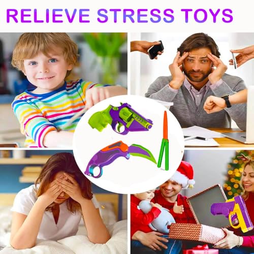 12 PCS Fidget Gun Toys Set, Kids Toys for Boys Age 3-8, Prizes for Kids Classroom, Party Favors for Kids, Stress Relief Sensory Fidget Toys for ADHD Anxiety Relief by Poveyan - Image 7