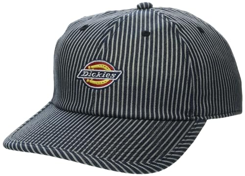Image of Dickies Men's Low Pro Logo Dad Hat, Hickory Stripe, AL Blue
