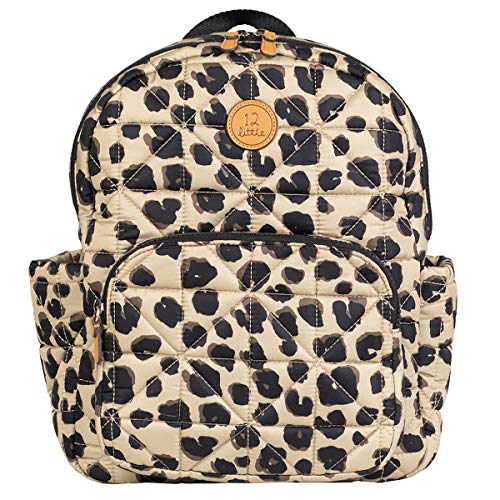 TWELVElittle Kids Little Companion Backpack (Leopard 2.0) - Soft Quilted Backpack for Kids