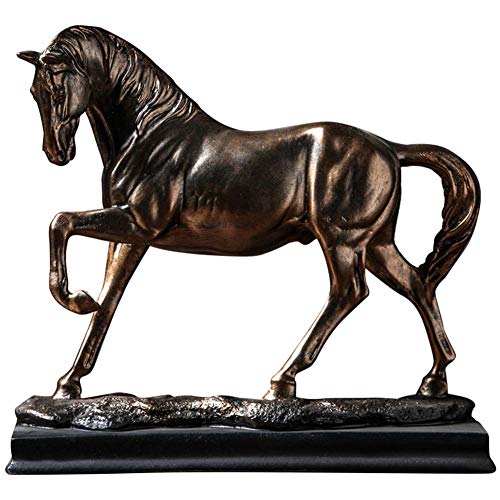 Statue de cheval au galop sculpture d'art abstrait chic