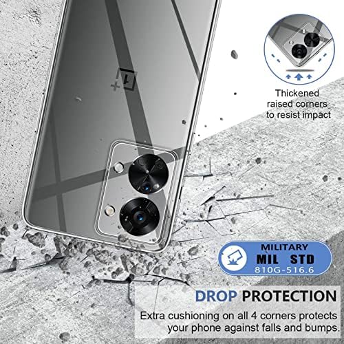 TUTUO Cover Compatible with OnePlus Nord 2T 5G Case, Thin Slim Soft TPU Silicone Clear Cover, Anti-fall & Shock-Absorbing & Anti-Scratch Protective Case - Transparent