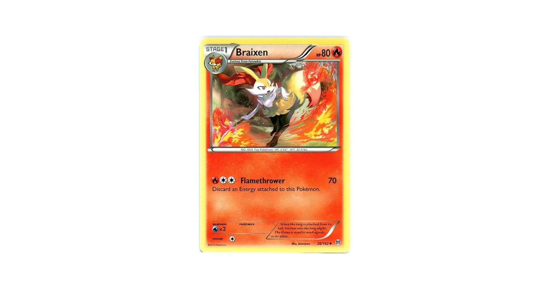ブレスラチェイン Braixen 026/195 (NM, Pokemon Card, 2022, Silver Tempest