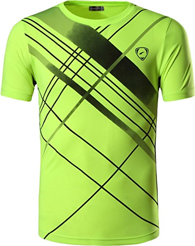 Sportides Boy's Quick Dry Active Sport Short Sleeve Breathable T-Shirt Tee Top Lbs701 Greenyellow M #TOP1