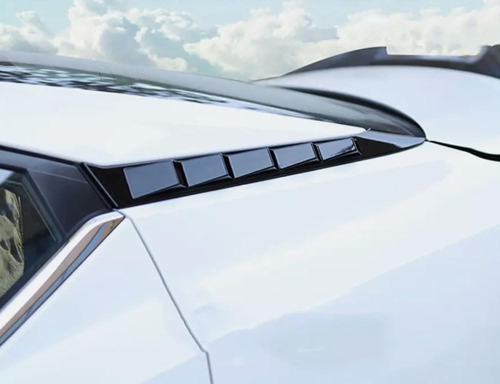 Car Accessories Fit for Nissan Sylphy Sentra 2020-2026 ABS Exterior Rear Windows Strip Sill Molding Cover Trim 2PCS Set (Glossy Black)