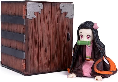 Miniatura 1 de KELAKE GK Figura de estatua de Nezuko Demon Slayer Colección Kamado, regalos de cumpleaños, PVC, 6 pulgadas