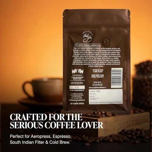 Image of Paul John Caffeine | Bloom Mood | 100% Arabica | Dark Roast | Espresso Machine | 250g