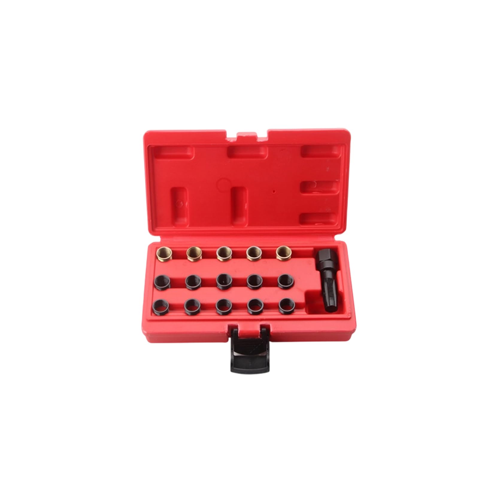 Buxuaaaa Red Automotive Thread Restoration Tool Complete Sparks Plugs Hole Repair Thread Restorer Tap With Storage Box High Carbon Steel Plug Repair Restorer Tap With Case