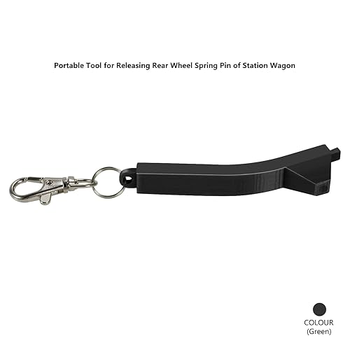 Miniatura 2 de Herramienta de extracción mejorada compatible con cualquier vagón Wonderfold de la serie W, llave de llavero para liberar pasador de resorte (negro)