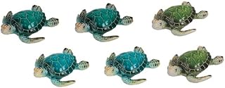 ICE ARMOR 6-Piece Blue and Green Sea Turtle Magnet Set 3.25" W Decoration Figurine Office Desk/Home/Living Room/Table Decor, Perfect House Warming Gifts for New Home