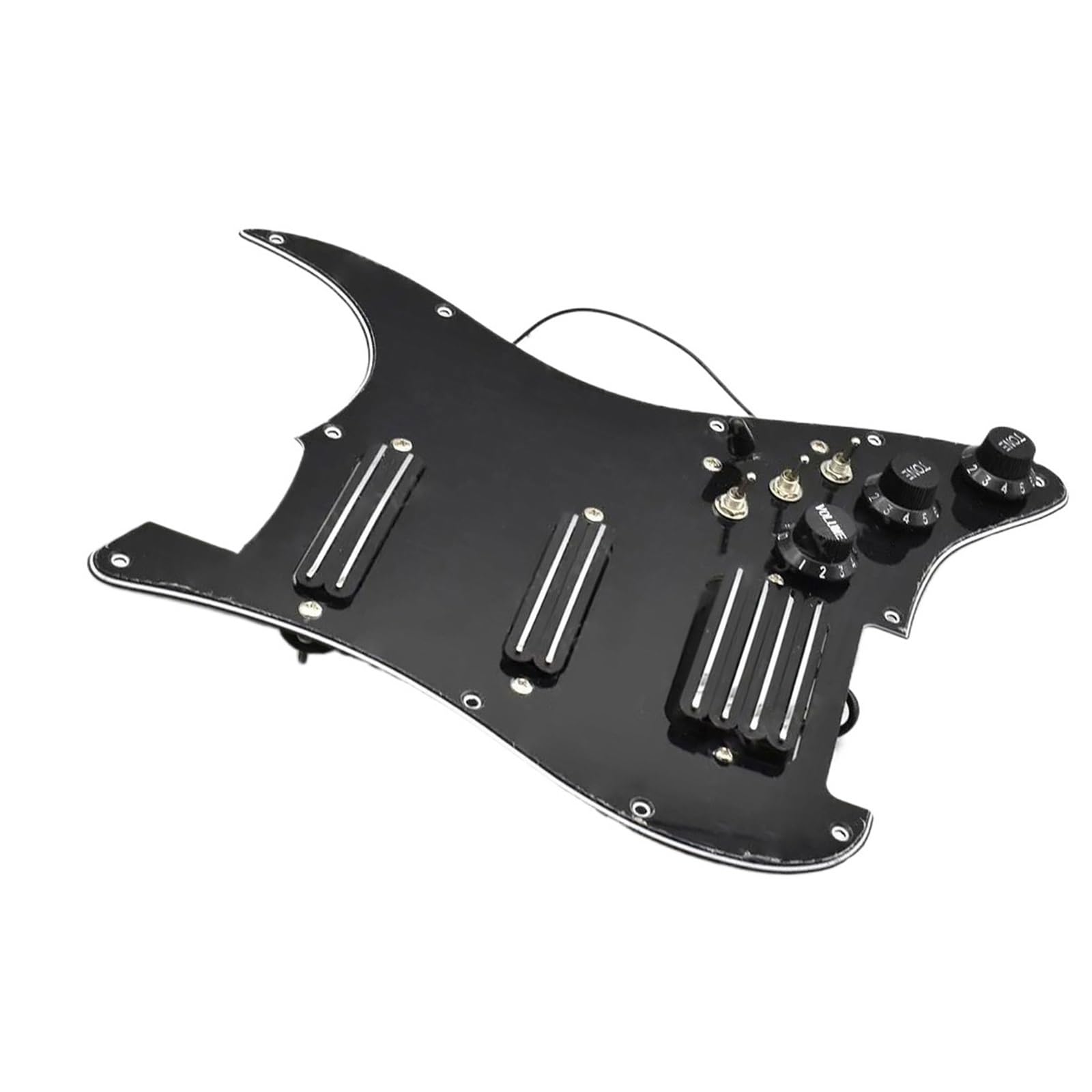 Fácil De Jugar Golpeador Pastilla Placa Rascadora Precableada Cargada Con SSH División De Bobinas 2 Minihumbuckers Y Pastilla Golpeador De 4 Bobinas Con Interruptor De Corte Único