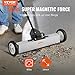 VEVOR 50Lbs Rolling Magnetic Sweeper with Wheels, Push-Type Magnetic Pick Up Sweeper, 24-inch Large Magnet Pickup Lawn Sweeper with Telescoping Handle, Easy Cleanup of Workshop Garage Yard