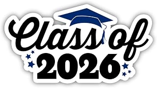 Class of 2026 Graduation Decorative Flat Magnet - Navy (4-Inch)