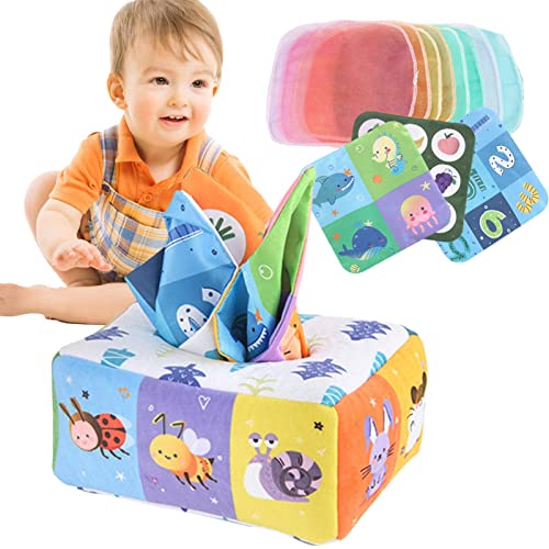Brinquedo caixa de tecido - Brinquedos Sensoriais Macios para Bebês - Brinquedos Montessori para beb