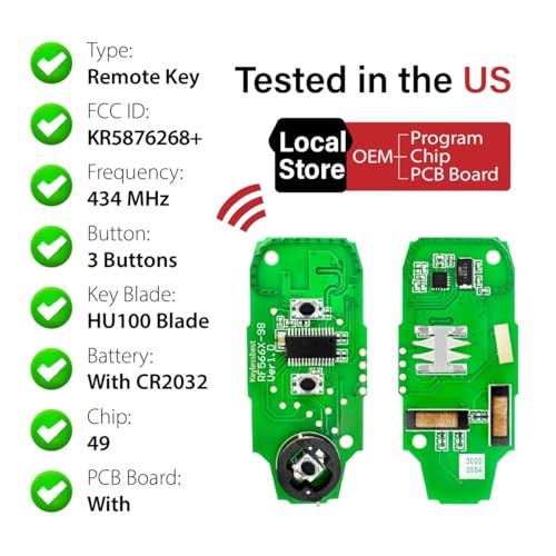 Télécommande Ford Focus KR5876268 434MHz manuelle pour remplacer clé usée - 4