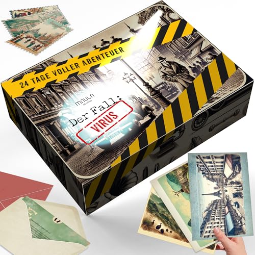 Rätsel Adventskalender 2025 – Der Fall Virus – Escape & Krimi Detektiv Spiel mit 24 spannenden Aufgaben in Umschlägen – Adventskalender für Erwachsene, Kinder & die ganze Familie (ab 12)