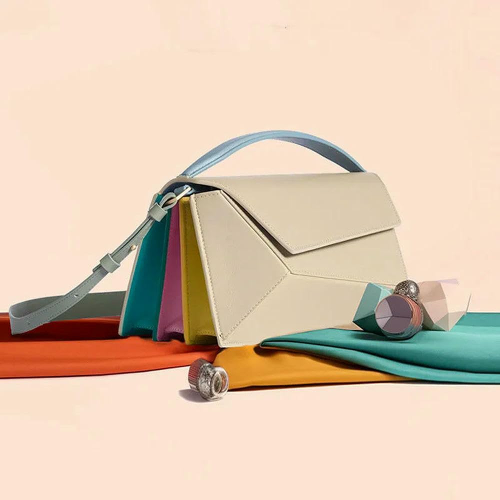 Bolso de Hombro para Mujer, Bolso Cruzado geométrico, Bolsos de Mano para Mujer, Bolso de Mano de Lujo de Cuero PU, Bolso Tipo Cubo