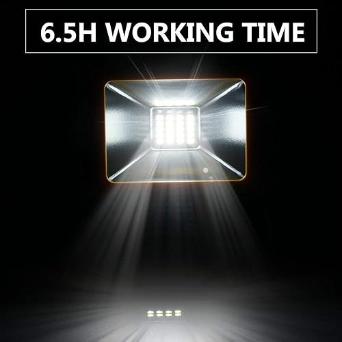Miniatura 2 de Luz de trabajo LED COB con base magnética 30 W 8H regalos focos impermeables al aire libre camping luces de emergencia con modo SOS (amarillo-30W)