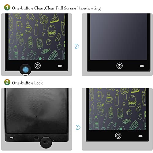 Yidedraw 3 Pack Black Lcd Writing Tablet, Colorful Screen Doodle Board Reusable Electronic Drawing Doodle Pad Learning Educational Toy Gift For Kids And Adults At Home (8.5‘’ 10‘’ 12‘’) #TOP3