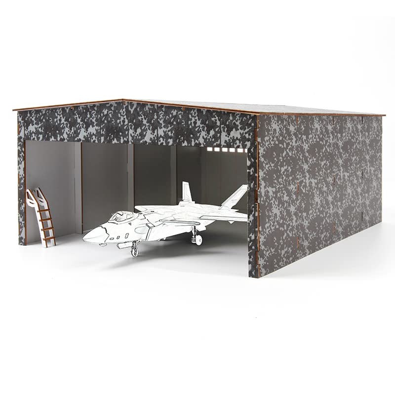 Amazon.co.jp: NUOTIE 戦闘機ハンガー 構造スケールモデル 迷彩