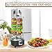 AUPLEX Upgraded Countertop Vertical Rotating Oven - Rotisserie Shawarma Machine, Kebob Machine, Stainless Steel Body W/Heat Resistant Door, Includes 5 Skewers & 5 Oil Collecting Cups, US Plug, 110V