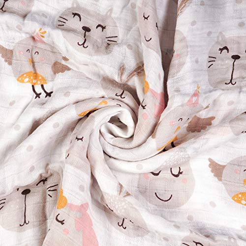 image for Viviland Baby Muslin Swaddle Blanket for Newborn Boys and Girls | 70% 