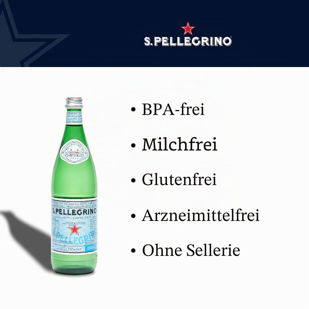 NATRLICHES MINERALWASSER IM GLAS 12 X 75 CL