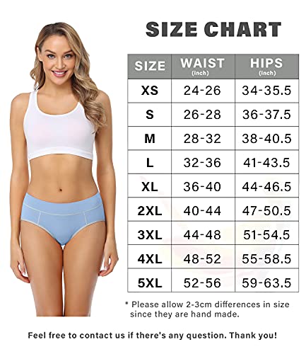 wirarpa-Bragas-Mujer-Cintura-Midi-Algodon-Braguitas-Pack-de-5