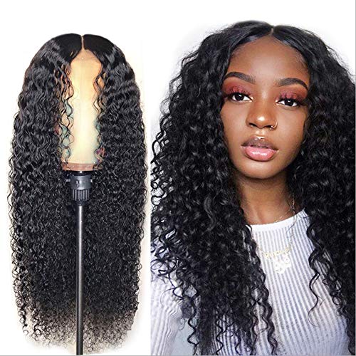 ZLRE Curly Human Hair wigs Natural Color Bleached Knots Brazilian Remy Hair Lace Front Human Hair wigs With Baby Hair Pre-Plucked wig 16inches