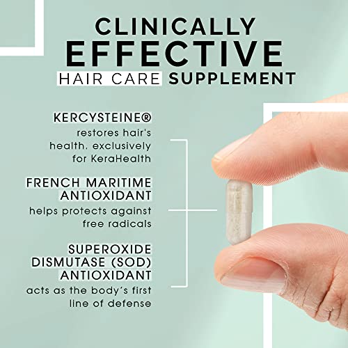 Kerahealth Hair Women Hair Growth Supplement With Zinc, Keratin With Biotin Pills For Hair Loss, No Gluten, 60 Capsules #TOP3