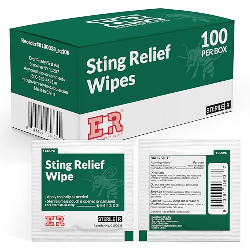 Ever Ready First Aid Sting Relief Wipes 100 Count
