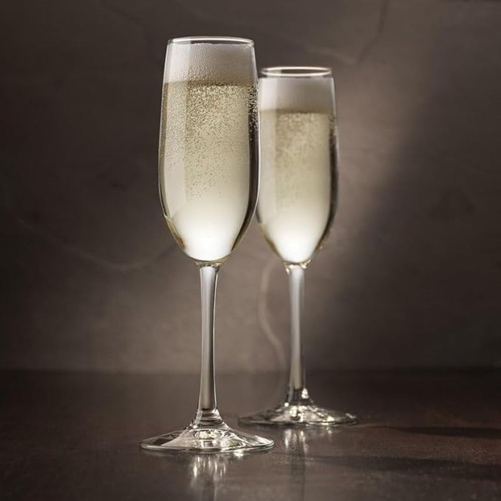 foresta Luxurious Stemmed Champagne Glasses Set of 6 (170ml), Sparkling Wine Glasses Set for Home Party || Wedding || Anniversary || Birthday || Christmas 4