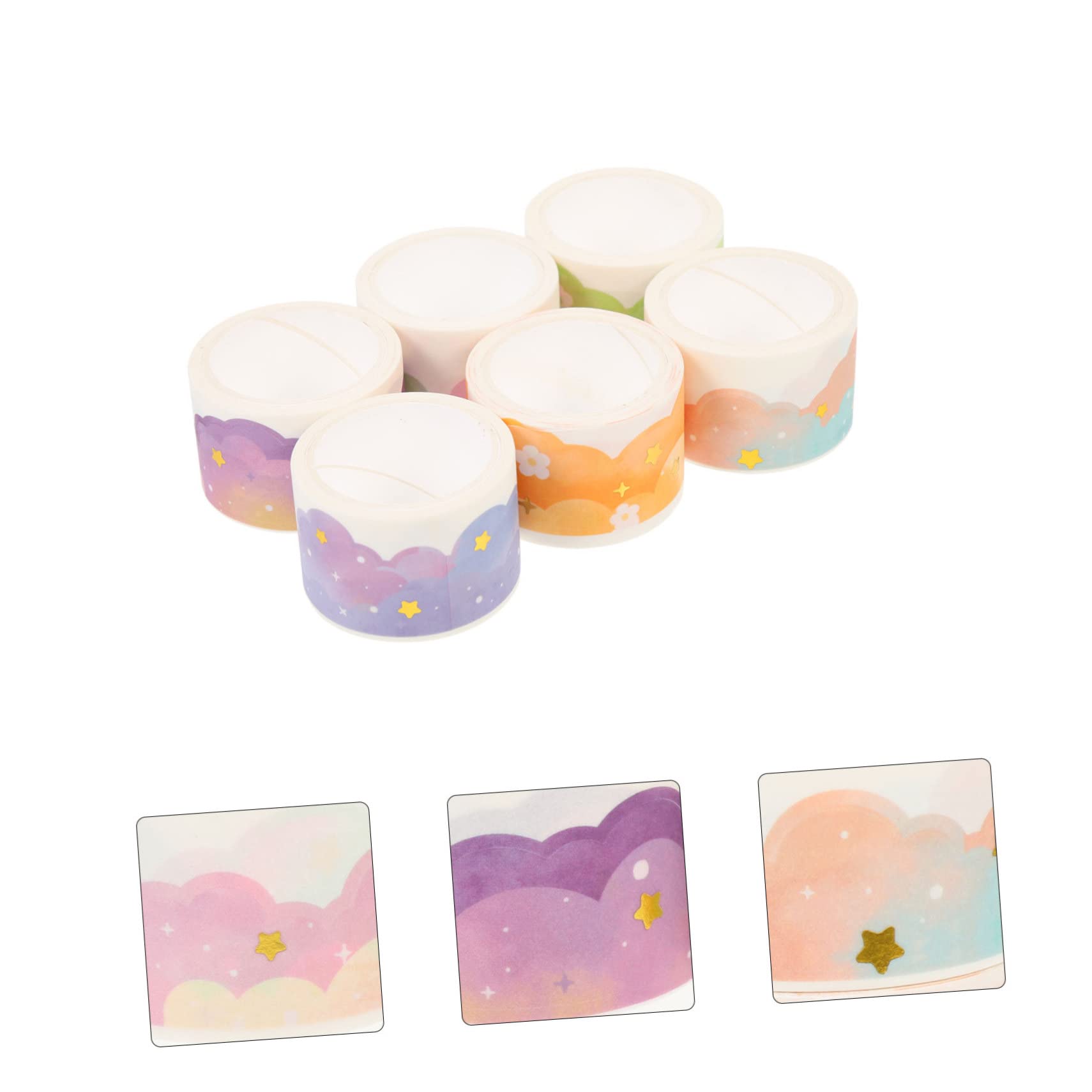 Operitacx 18rollos Cintas Washi Para Scrapbooking y De Diseño y Para y Manualidades