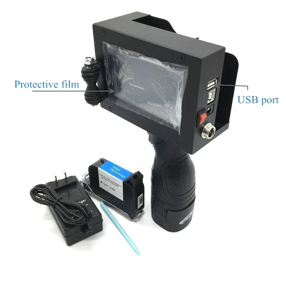 Imprimante Portable, Imprimante à Jet d'encre Portable écran Tactile 25,4 mm 1 Pouce Codeur d'imprimante Code QR Production de Codes Barres