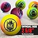 ACE HOCKEY Rainbow Street Hockey Balls - 3-Pack with Mesh Bag - No-Bounce Outdoor Play PVC Balls for Street, Roller & DEK Hockey - Official Size 2 5/8
