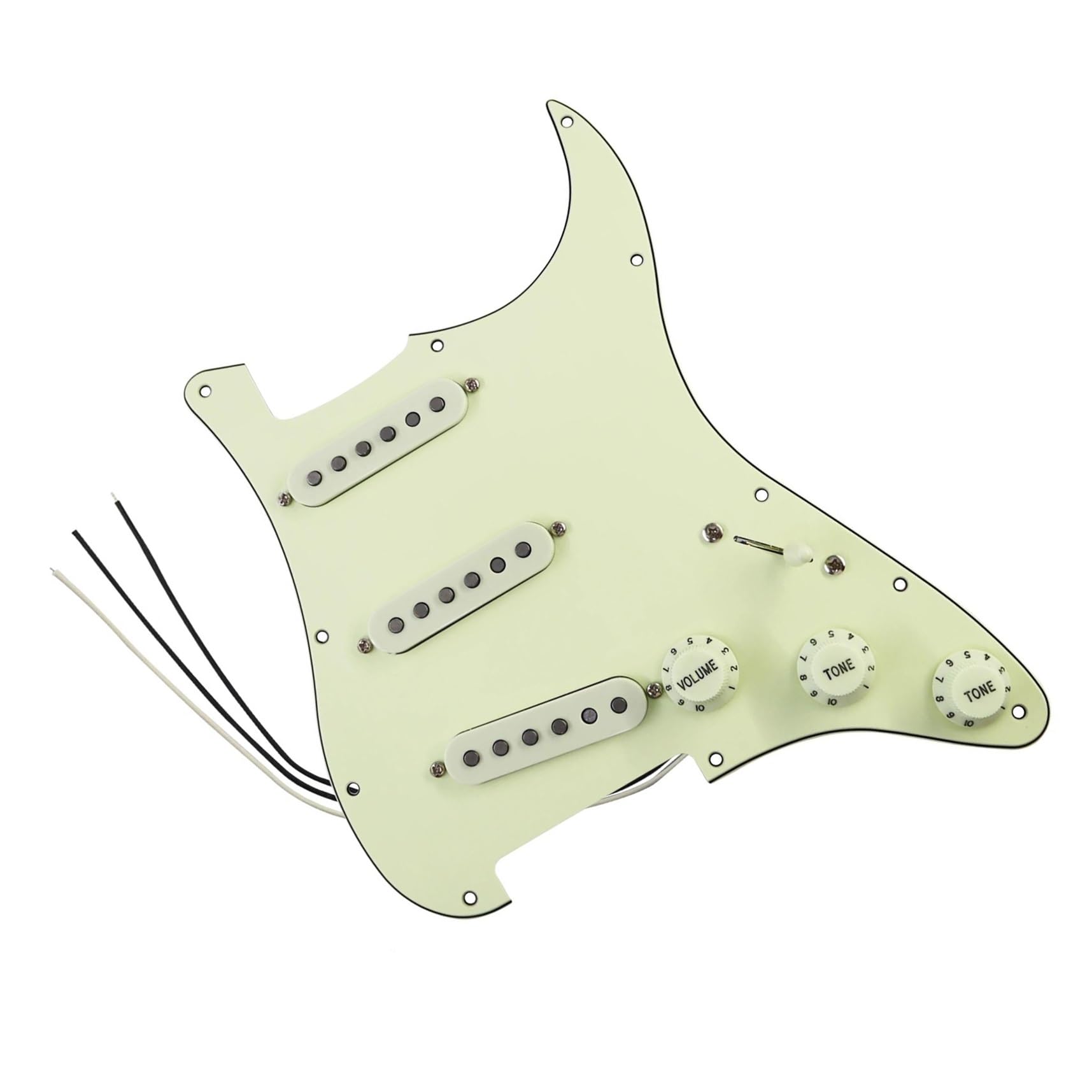 Zestaw Przetworników Pickguard Wstępnie Zainstalowany Przetwornik Pickguard Z Zestawem Pojedynczej Cewki Alnico 5 Vintage Do Gitar Elektrycznych(Green)
