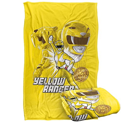 Power Rangers Yellow Ranger Silky Touch Super Soft Throw Blanket 36" x 58"