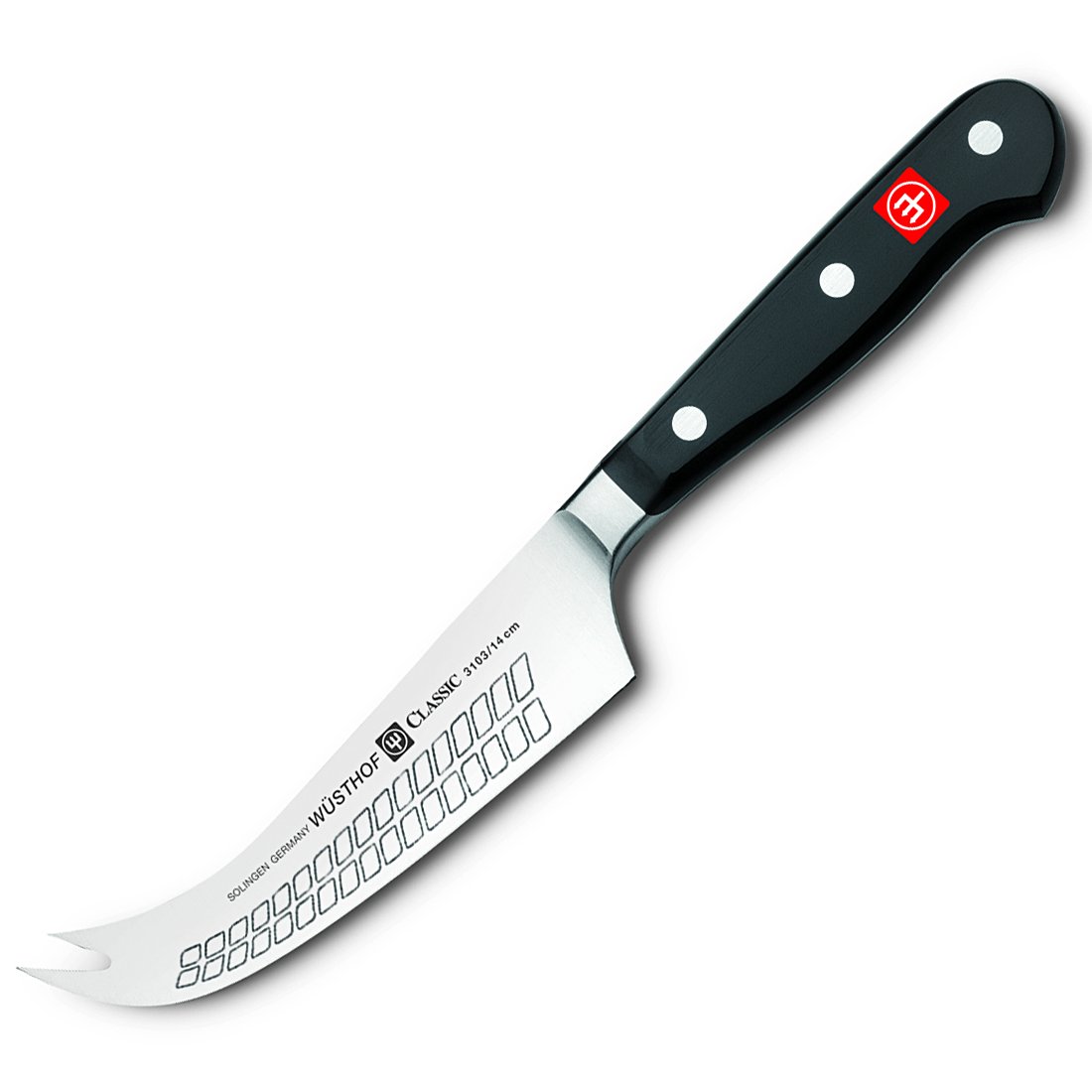 Wüsthof Käsemesser, Classic (3103), 14 cm Klinge, geschmiedet, rostfreier Edelstahl, sehr scharfes Messer für Hartkäse