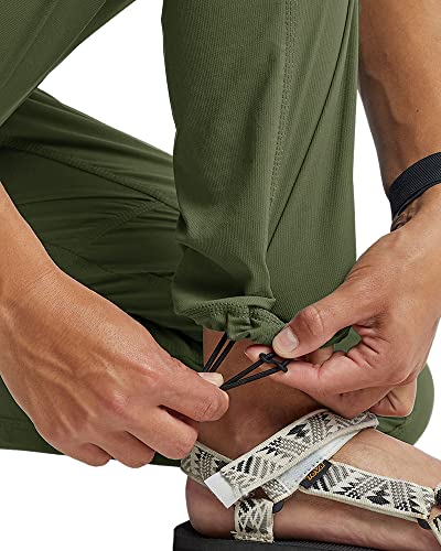 Aurgelmir Womens Outdoor Hiking Climbing Pants Cotton Athletic Workout Lounge Jogging Pants With Pockets Army Green #TOP3