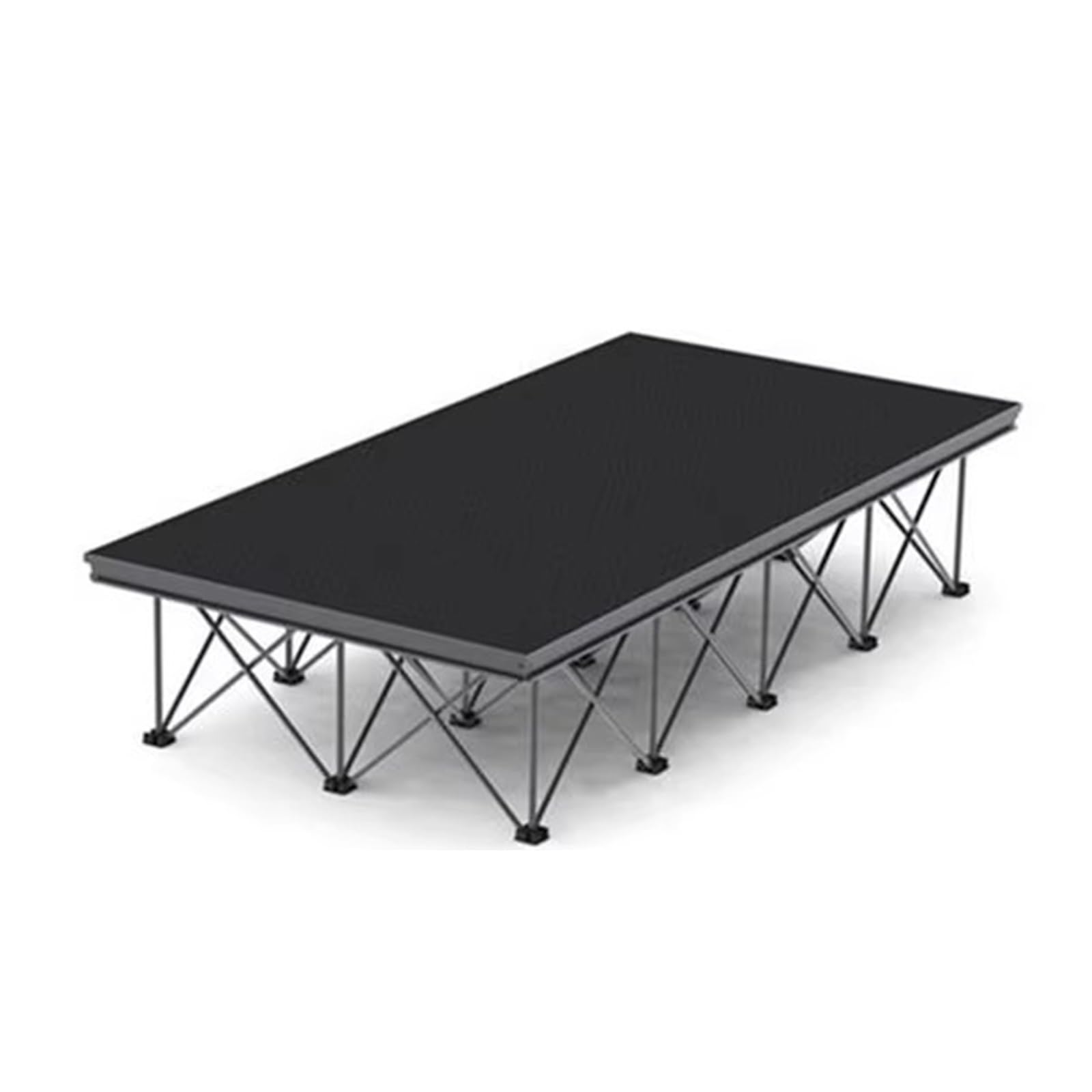 Elevador de escenario portátil con patas plegables, sistema de plataforma modular para bodas, conciertos y eventos