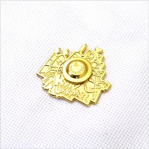 Image of Awesome Pattern Studio Needle Minder Set - Kyiv Magnetic Needle Minder + 2 Needle Threaders + Crane Scissors. Enamel Pin for Cross Stitch, Embroidery and Craft