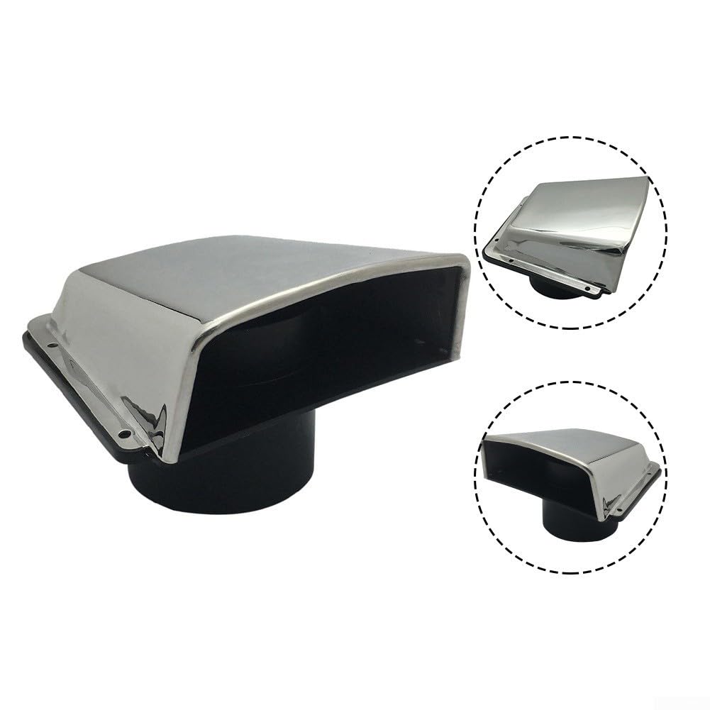 Aération de hotte d'échappement pour ventilation de bateau, grille d'aération de capot d'échappement en acier inoxydable avec base en nylon pour accessoires de quincaillerie marine