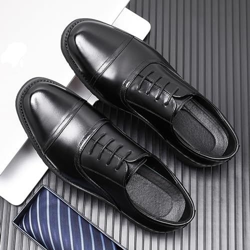 Mens Low Heel Derby Dress Shoes for Men, Pointed Toe Lace-up Derby Shoes for Formal, Tuxedo, Prom, Wedding Business Casual2