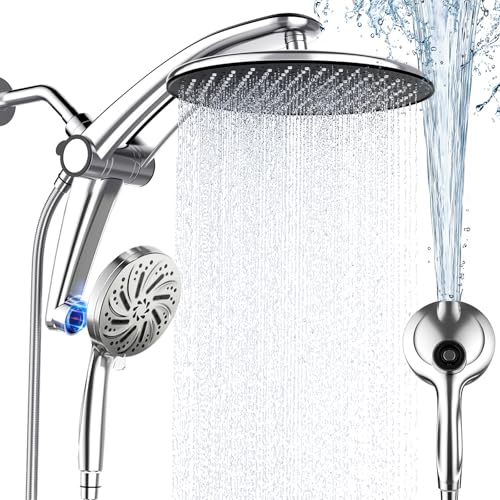 Image of High Pressure Rain Shower Head with Handheld, Magnetic Power Wash Combo