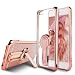 iPhone 6 Plus/ 6s Plus Case with Kickstand, 360 degree Rotatable Stand Cute Plating Soft Full Body Covered Protective Phone Case For Girls, Women For Apple iPhone 6 Plus/ 6s Plus - Rose Gold / Pink